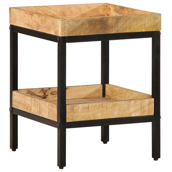 vidaXL Tavolo laterale Marrone 35 x 35 x 45 cm legno massello di mango
