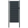 vidaXL Cancello per Recinzione in PVC e Acciaio 100x124 cm Antracite