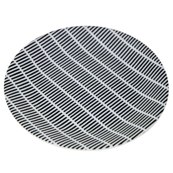 Bo-Camp Set di Stoviglie 16 pz Mix & Match in Melamina Nero e Bianco