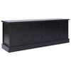 vidaXL Mobile Porta TV Nero 108x30x40 cm in Legno di Paulownia