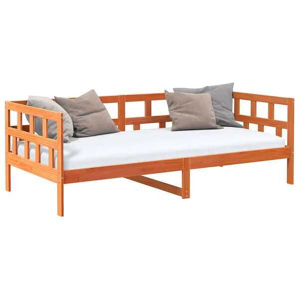 vidaXL Dormeuse senza Materasso Marrone Cera 80x200 cm Legno di Pino