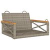 vidaXL Panchina a Dondolo Grigia 63x62x40 cm in Polyrattan