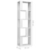 vidaXL Libreria/Divisorio Bianco Lucido 45x24x159 cm Legno Multistrato