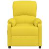vidaXL Poltrona Massaggiante Elettrica Giallo Chiaro in Tessuto