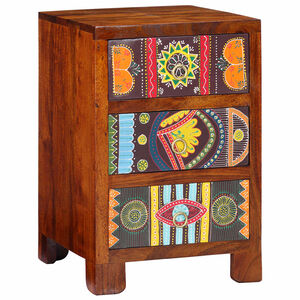 vidaXL Comodino 40x40x60 cm in Legno Massello di Acacia