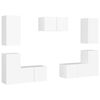 vidaXL Set di Mobili Porta TV 7 pz Bianco in Legno Multistrato