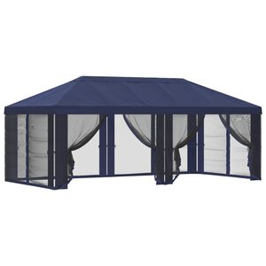 vidaXL Copertura Gazebo con Pareti Laterali Blu 600,5 x 300,5 cm