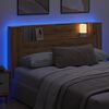 vidaXL Testata con Mobile e LED Rovere Artigianale Legno multistrato