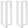 vidaXL Gambe per tavolo da bar a forma di T 2 pz bianche 50x35x(90-91) cm in acciaio