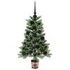 vidaXL Albero di Natale con 150 LED con supporto Verde 90 cm PE
