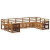 vidaXL Set divano sezionale 7 pcs Naturale Legno di Acacia Massello