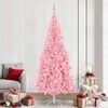 vidaXL Albero di Natale con 300 LED con supporto Rosa 240 cm PVC