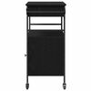 vidaXL Carrello da Cucina Rovere Nero 56 x 43 x 89,5 cm