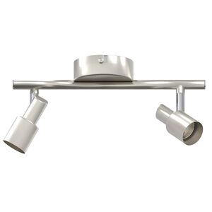 vidaXL Faretto da soffitto Nickel spazzolato 25.5 x 8 x 11 cm Acciaio