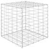 vidaXL Gabbione Letto Rialzato a Cubo in Filo di Acciaio 50x50x50 cm