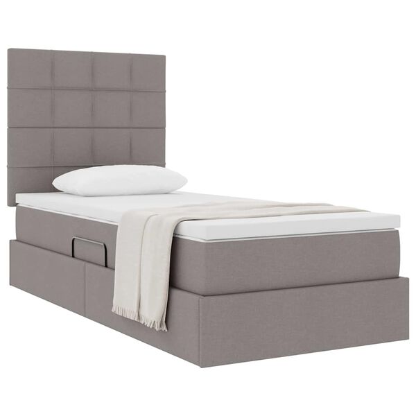 vidaXL Letto con contenitore e materasso Talpa 100 x 200 cm Poliestere