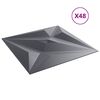vidaXL Pannelli da parete 48 pcs Grigio Stella 50 x 50 cm Schiuma XPS