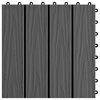 vidaXL Piastrella per Decking Design 3D 11 pcs Nero 30 x 30 cm WPC