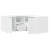 vidaXL Mobile Angolare Bianco 160x40x45 cm in Truciolato