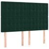 vidaXL Giroletto a Molle con Materasso Verde Scuro 140x200 cm Velluto