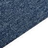vidaXL Quadrotte di Moquette 16 pz 4 m&sup2; 25x100 cm Blu