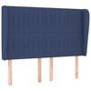 vidaXL Testiera ad Orecchio Blu 147 x 23 x 118/128 cm in Tessuto