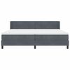 vidaXL Letto a molle con materasso Grigio scuro 200 x 200 cm Velluto