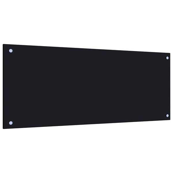 vidaXL Paraschizzi per Cucina Nero 100x40 cm in Vetro Temperato