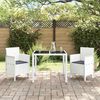 vidaXL Sedia da Giardino 2 pcs Bianco 53 x 49 x 85 cm PP