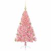 vidaXL Albero di Natale artificiale con luci integrate Rosa 120 cm PVC