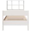 vidaXL Letto Libreria senza Materasso Bianco 90x190 cm Massello Pino