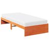 vidaXL Dormeuse con Materasso Marrone 90x200 cm Legno Massello di Pino