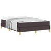 vidaXL Letto a molle con materasso Marrone Scuro 160 x 200 cm Tessuto