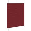 vidaXL Tenda Plissettata Rosso Bordeaux 110x150 cm Larghezza Tessuto