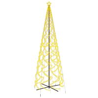 vidaXL Albero di Natale a Cono Bianco Caldo 1400 LED 160x500 cm