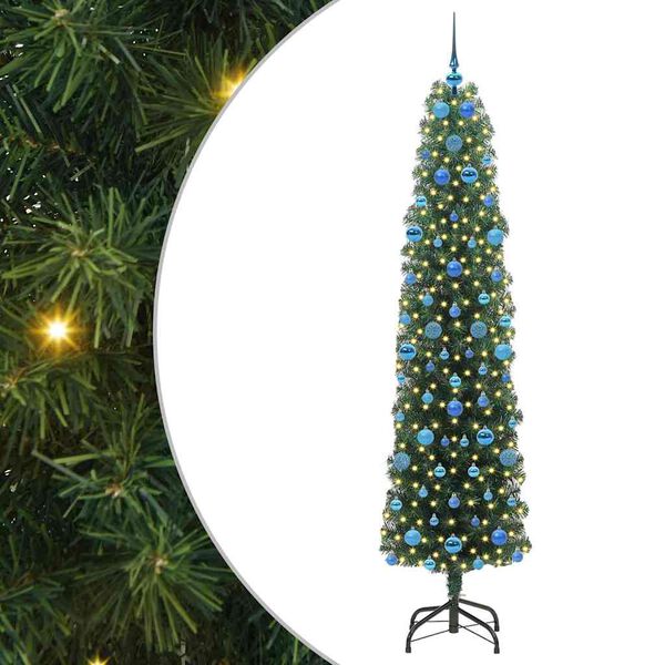 vidaXL Albero di Natale artificiale con 300 LED Verde 210 cm