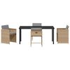 vidaXL Set da Pranzo per Giardino 5 pcs Beige polyrattan