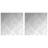 vidaXL Gradini per Scale 2 pz 20 x 20 cm Argento Alluminio Quadrato