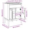 vidaXL Armadio per Lavabo da Bagno FLORO Cera marrone 60 x 40 x 80 cm