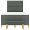 vidaXL Letto a molle con materasso Grigio scuro 120 x 190 cm Tessuto