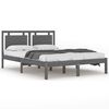 vidaXL Giroletto Grigio in Legno Massello 135x190 cm Double
