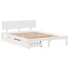vidaXL Giroletto con Cassetti Bianco 140x190 cm Legno Massello di Pino