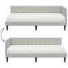 vidaXL Struttura Letto Angolare con Materasso 2 pcs Grigio chiaro