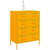 vidaXL Credenza Giallo Senape 68x39x89 cm in Acciaio