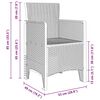vidaXL Set da Pranzo per Giardino 5 pcs Grigio chiaro Rattan Polt
