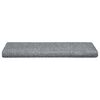 vidaXL Tappetini per scale autoadesivi 15 pz 65x21x4 cm Grigio chiaro bordo rettangolare