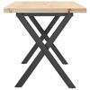 vidaXL Tavolino Salotto Telaio a X 100x50x45,5 cm Legno Pino e Acciaio