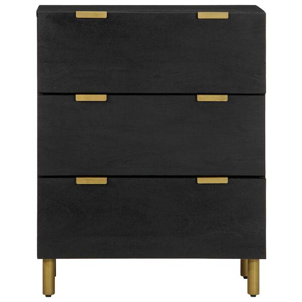 vidaXL Credenza Nera 60x33x75 cm in Legno Multistrato