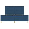 vidaXL Struttura del letto con testiera Blu 180 x 200 cm Tessuto