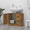 vidaXL Mobile Lavabo Rovere Fumo 63x30x54 cm in Legno Multistrato